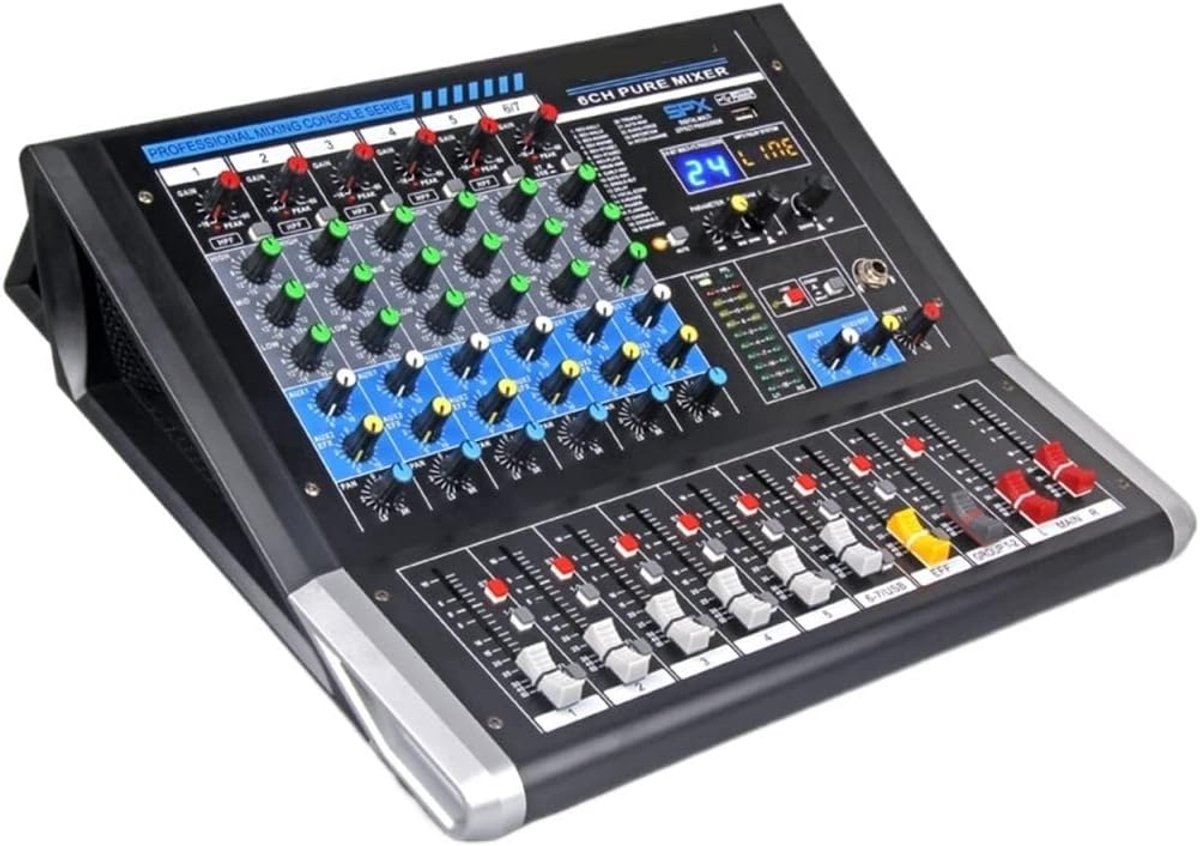 DJ Audiomixer - Geluidsmixer Controller - Studio Opnames - 6 Kanalen DSP - 4.2 kg