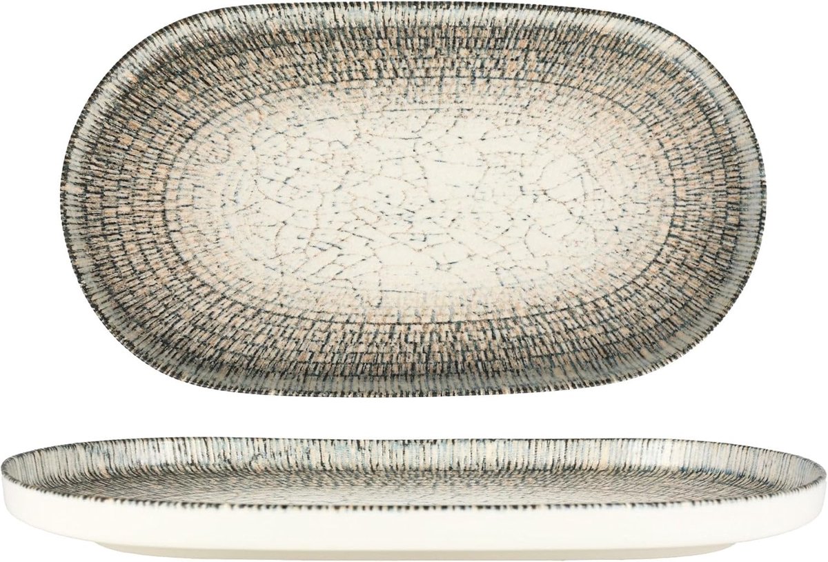 Serveerschaal Set - Porseleinen Schalen - Eten Presenteren - Vaatwasmachinebestendig - 31x18 cm