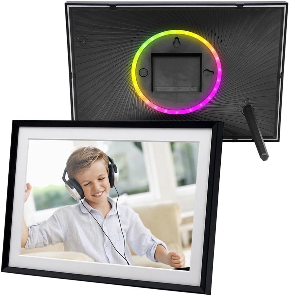 Digitaal Fotolijstje - Smart WiFi Display - Foto's Delen - HD Touchscreen - 10.1 Inch - Zwart