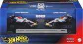 Hot Wheels Premium Formula 1 set de 2 voitures - Visa Cash App Racing Bulls Formula 1 Team avec Lawson et Hadjar