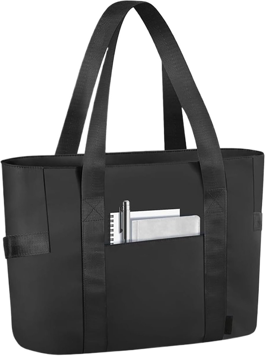 Dames Laptoptas - Werk Tas - Dagelijks Gebruik - Veelzijdig Ontwerp - 35 x 25 x 5 cm - Zwart