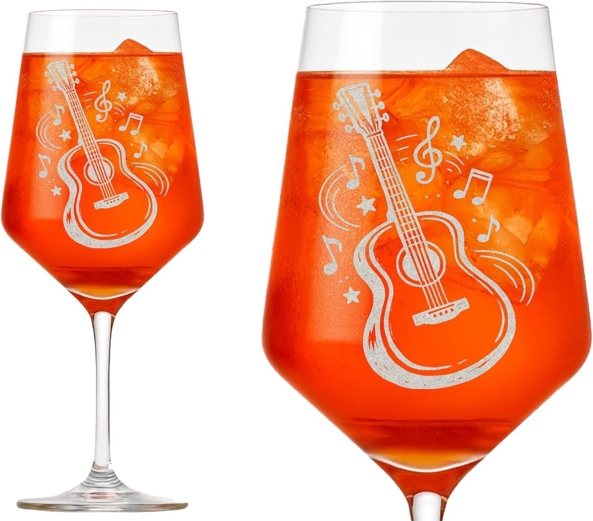 Wijnglas Gitaar - Muziek Glas - Gezellige Gelegenheden - Vaatwasserbestendig - 350ml Inhoud