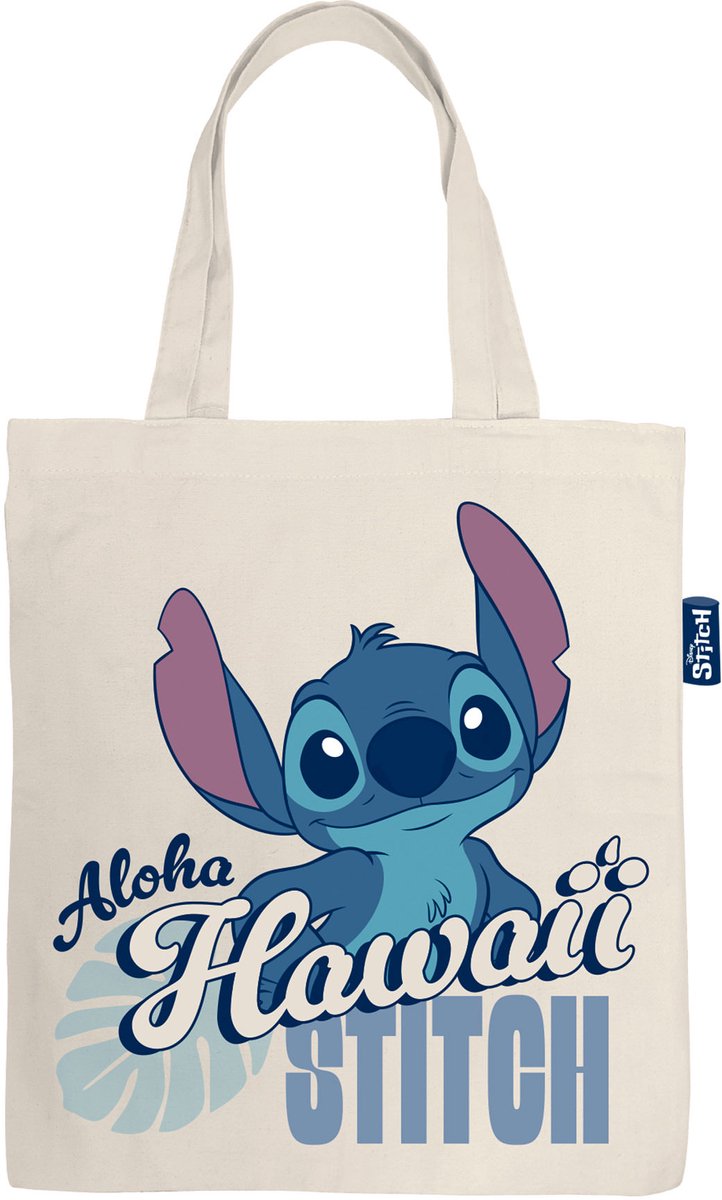 Disney Stitch – Katoenen Boodschappentas - Katoenen Tas – Aloha Hawaii – 37 x 41 cm