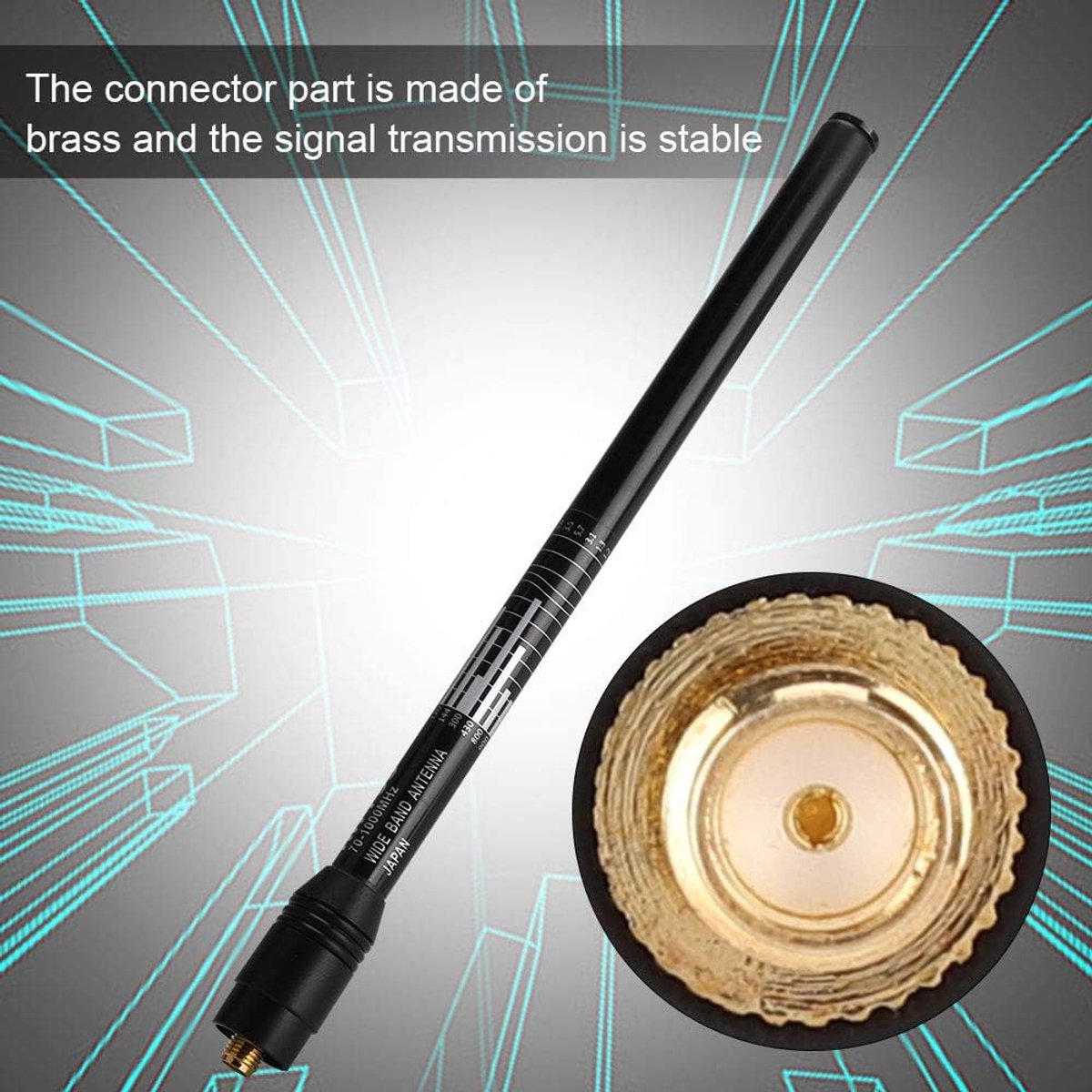 Telescopische Antenne - Uitschuifbaar Opvouwbaar - Radio Communicatie - Hoge Gain Brede Frequentie - 19-110cm SMA Female