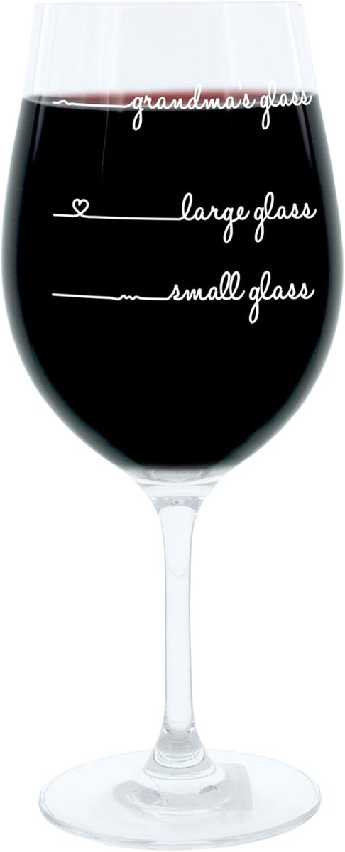 XL Wijnglas - Mood Glas - Gezelligheid Thuis - Grappige Gravure - 610ml Inhoud - Helder