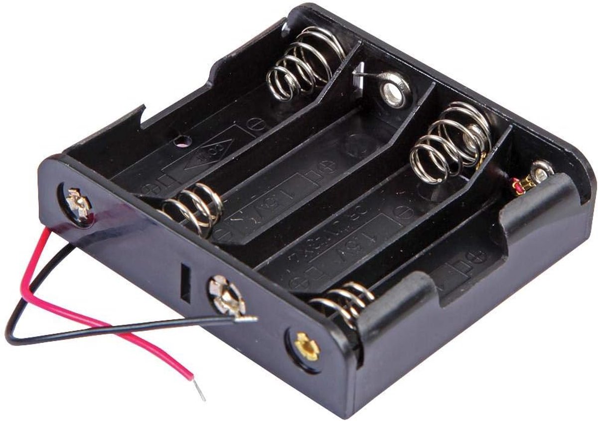 Batterijhouder - Stroomvoorziening - Apparaten Voeden - Plat Bedraad Ontwerp - 4x AA