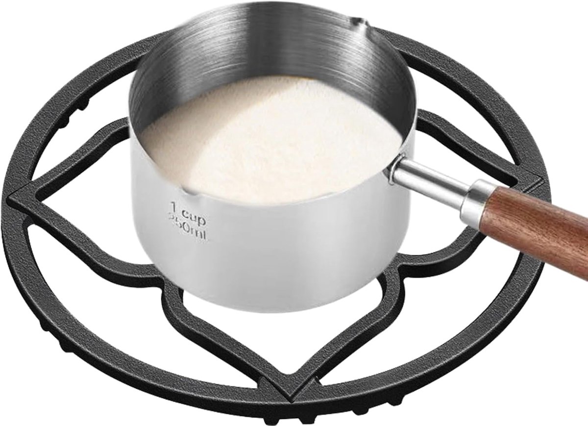Wokring Kookplaat Gietijzeren Standaard Stabiliseren Pannen Hittebestendig Antislip 20cm Diameter