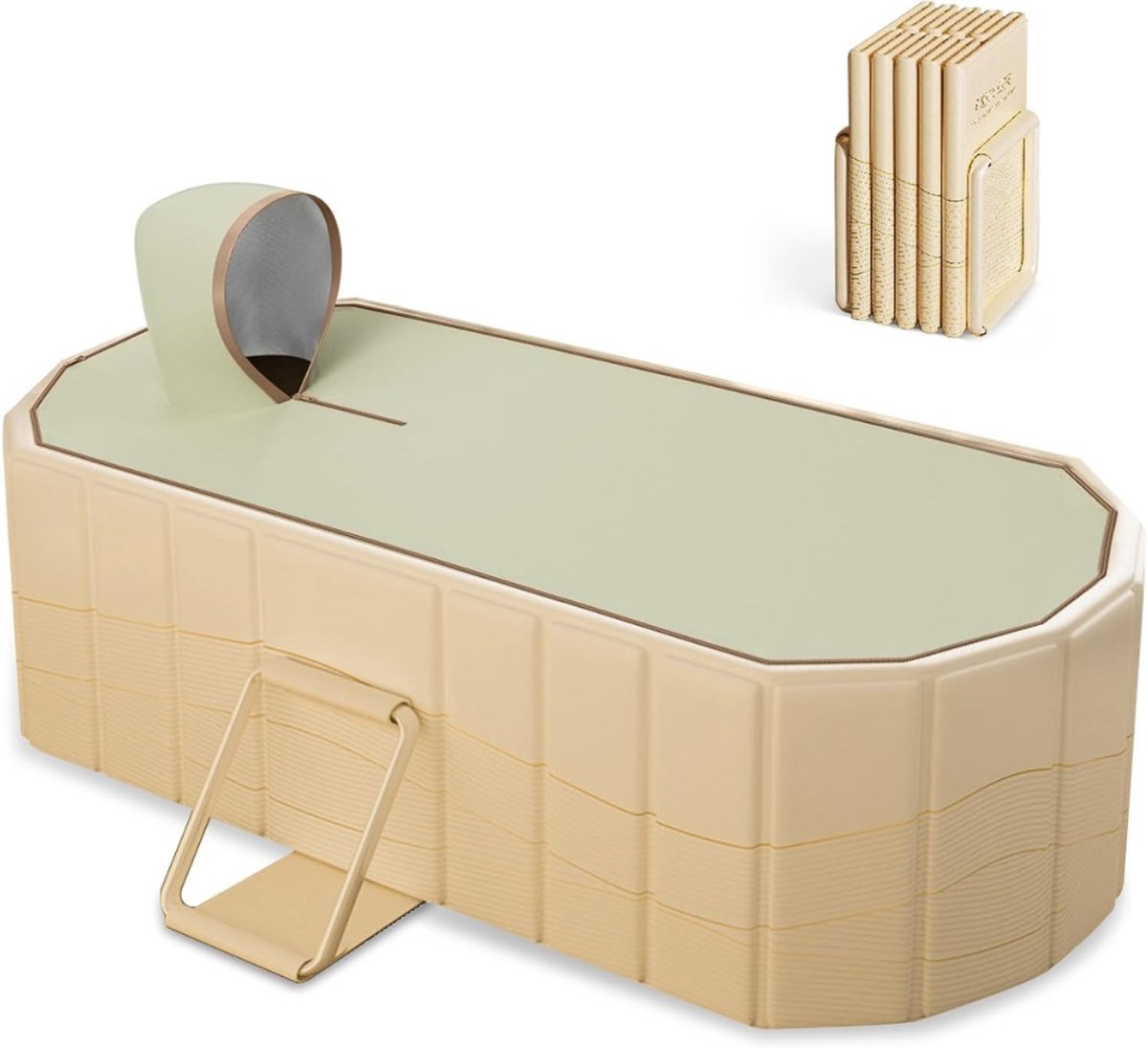 FlexVer® Opvouwbaar Bad - Mobiele Zitbad - Batch Bucket - 150 x 55 x 50 CM - Champagne Goud