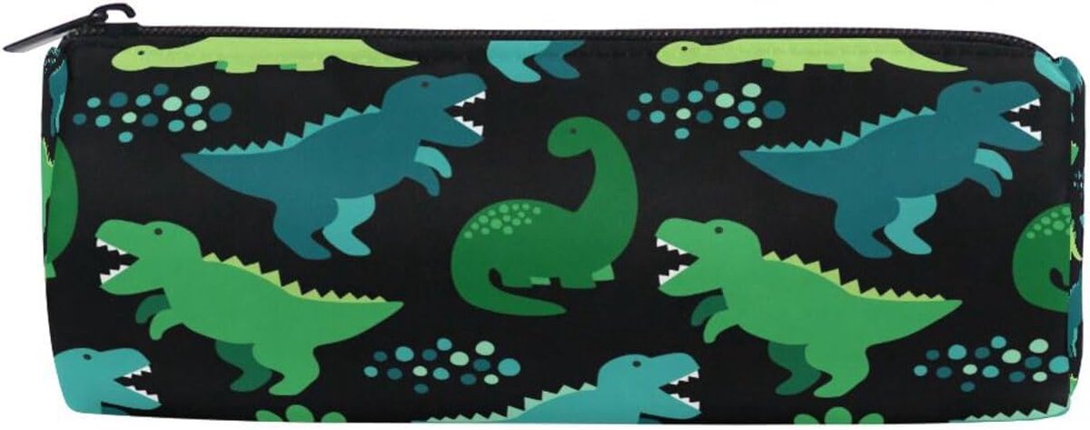 Schattig Dinosaurus Etui - Potlood Houder Rits - Briefpapier Opslag - Lichtgewicht Keperstof - 20x8x8 cm - Meerkleurig