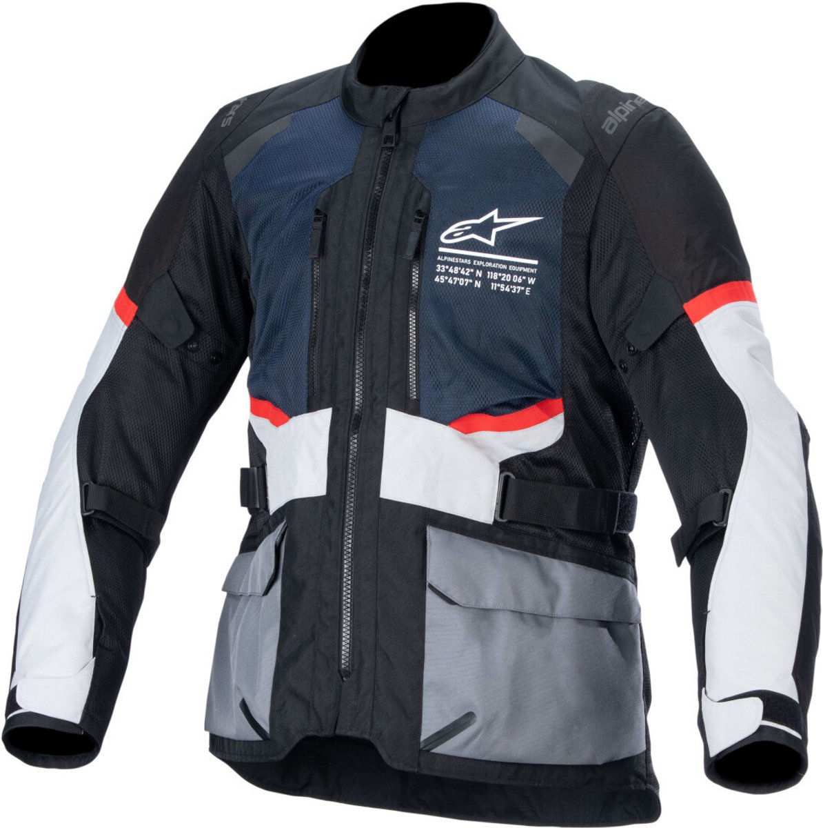 Alpinestars Andes Air Drystar Jas Diepblauw Zwart IJsgrijs - Jas