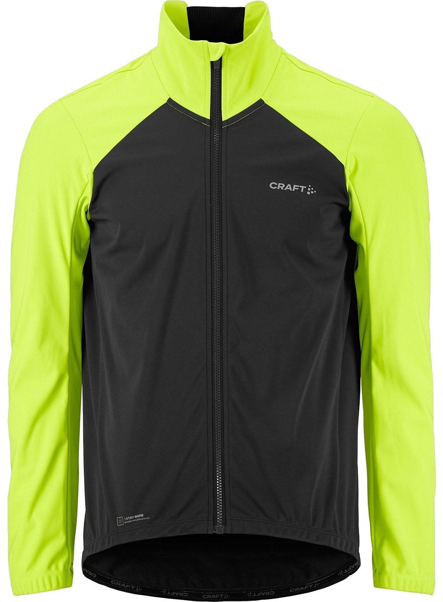 Craft Core Subz 2 Winter Fietsjack Heren - Slate Grey / Fluogeel | Maat: L