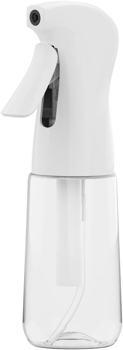 200 ml Sprayflacon – Herbruikbare fijne verstuiver – Alcoholverstuiver voor reiniging – Geschikt voor haar, gezicht, planten en persoonlijke verzorging – Transparant – 6 x 6 x 20,5 cm