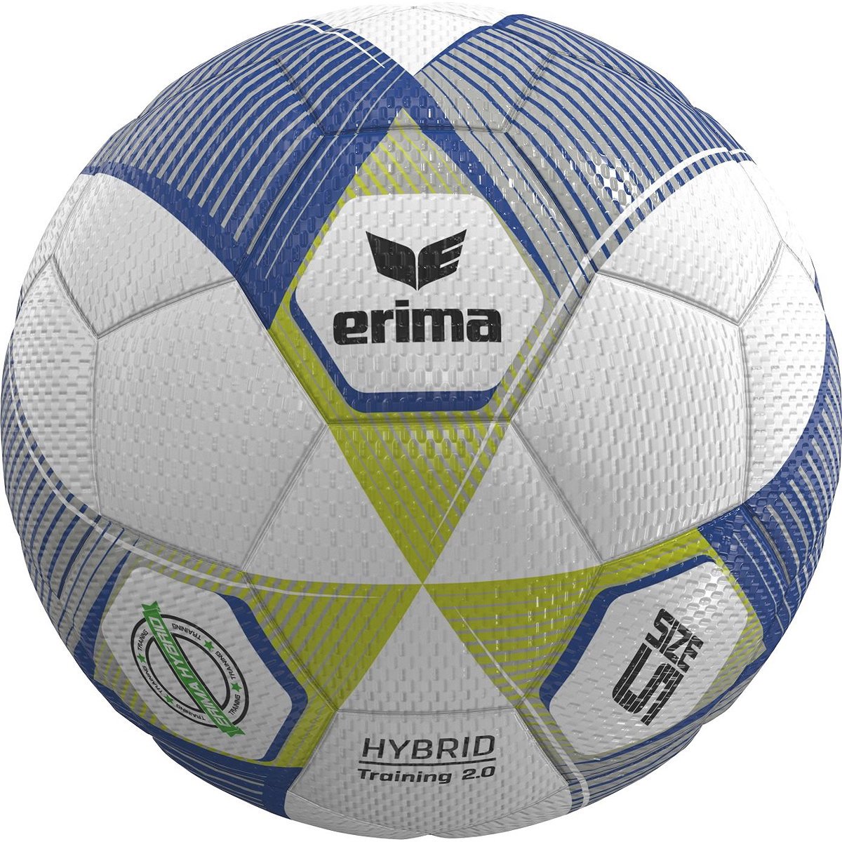 Erima Hybrid Training 2.0 (Size 5) Trainingsbal - Blauw / Zilver / Lime | Maat: 5
