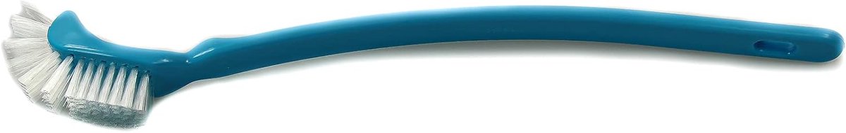 Borstel voor kroonkurken - Reinigingsborstel - Keuken reinigen - Vaatwasserbestendig - 24 cm lengte - Helderblauw