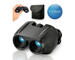 Zoomble® Verrekijker inclusief Nekkoord en Draagtasje – 10x25 - E-book Vogelspotten - Compact - Geschikt voor Vogelaars, Outdoor, Hiking - Volwassenen & Kinderen - Verkijker