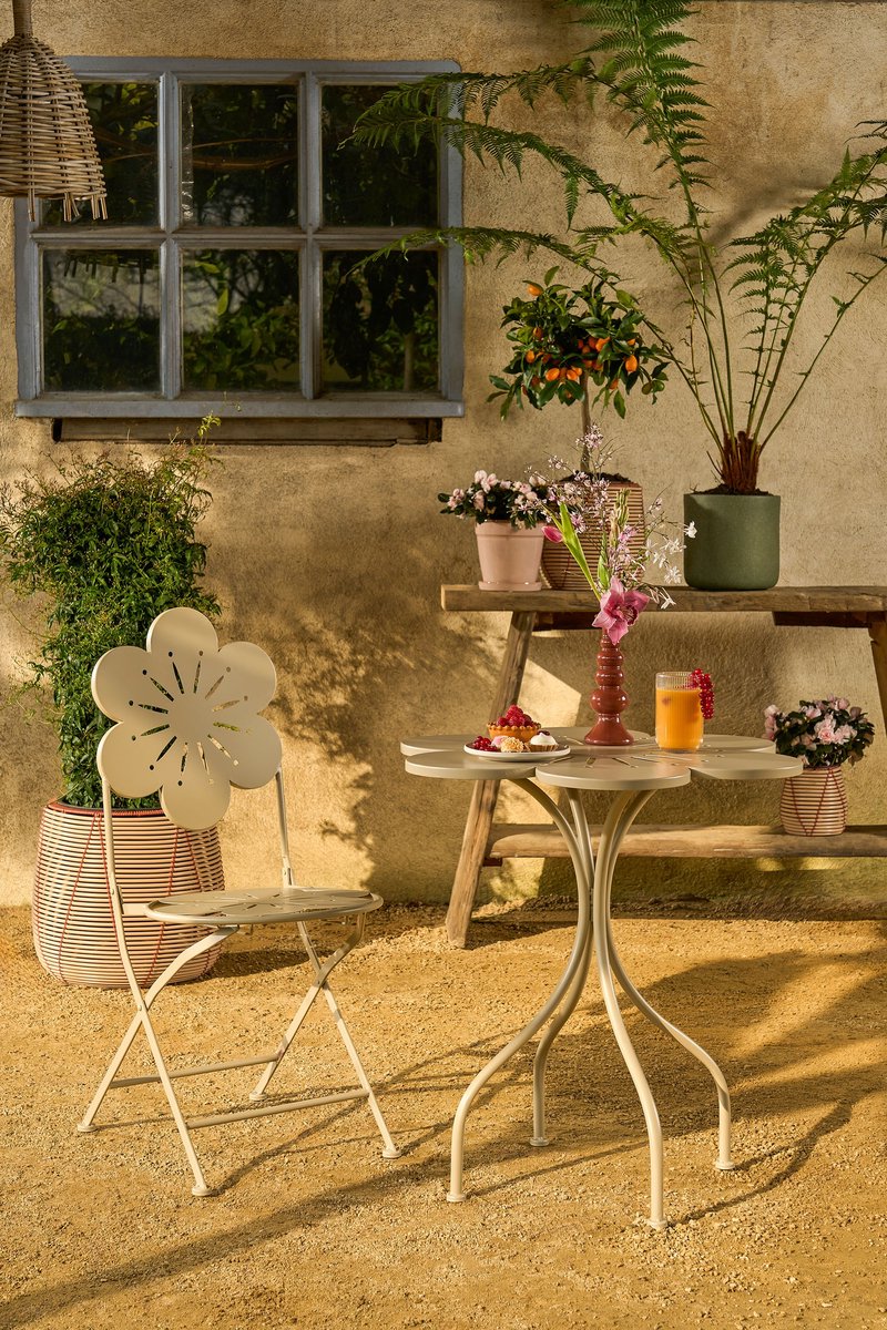 Mica Decorations Fleuri Bistrotafel - H73 x Ø70 cm - Beige thumbnail 3