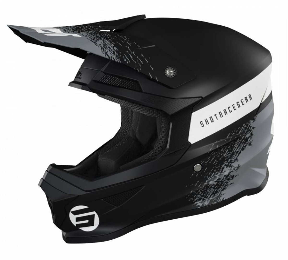 SHOT Furious Roll Zwart Grijs Mat Crosshelm - Helm