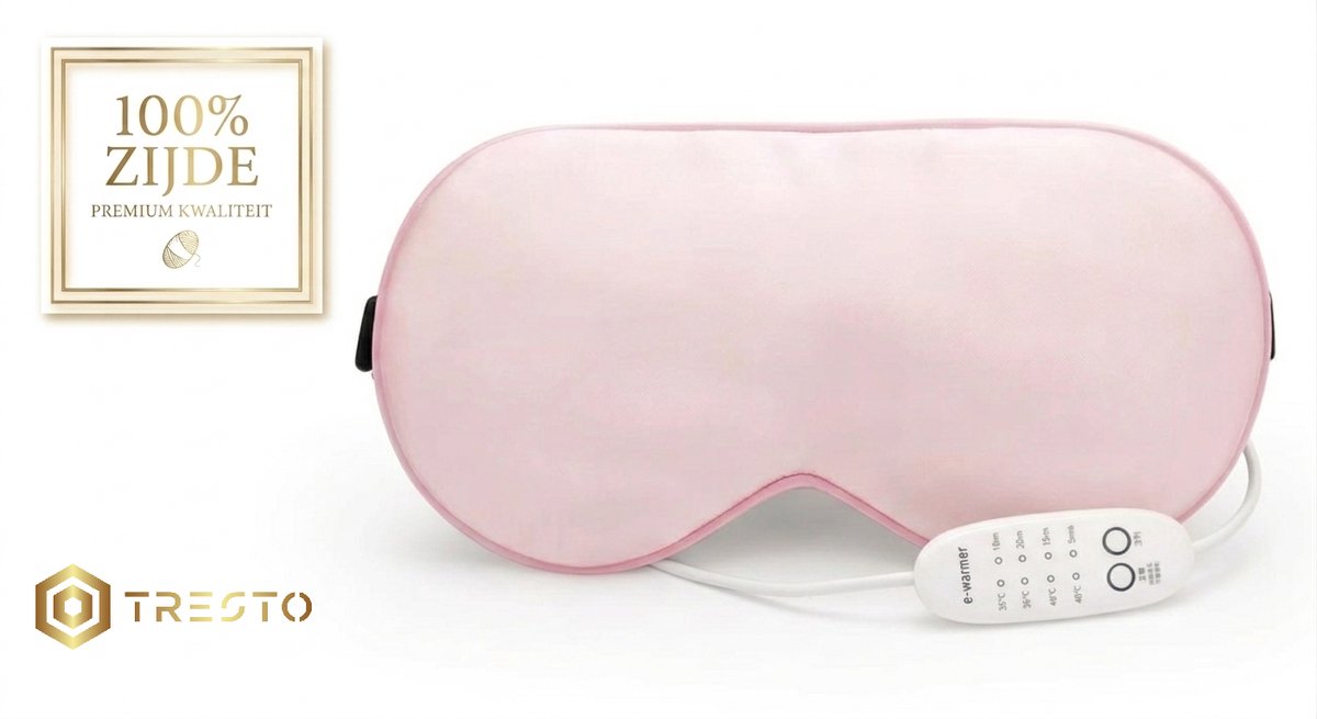 TRESTO - Oogmasker – Verwarmd & Elektrisch – 4 Warmtestanden – Voor Wallen en Droge Ogen – Roze