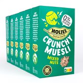 Holie's Crunchy Muesli Mixed Nuts 6x 400gr - ontbijtgranen - suikervrij - gezond - vegan