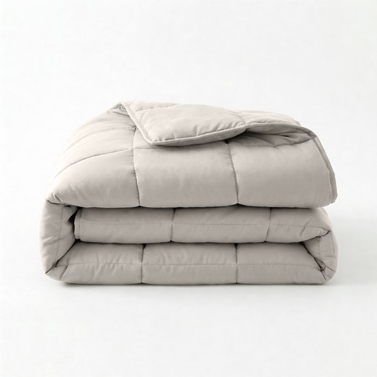 Sleeptime 2 in 1 Dekbed zonder Overtrek - Wasbaar Dekbed - Percale - Taupe - 140 x 220