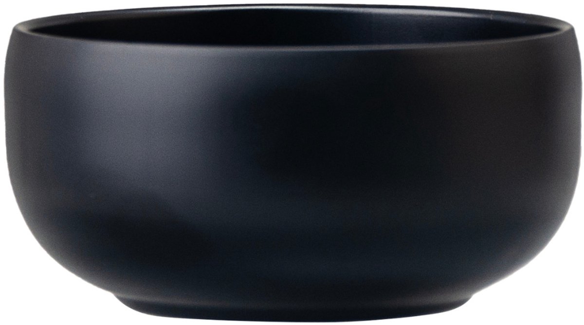 ARAMO® Essentials - Mat Zwarte RVS Scheerkom en Opschuimbak (104 x 51 mm) voor Nat Scheren