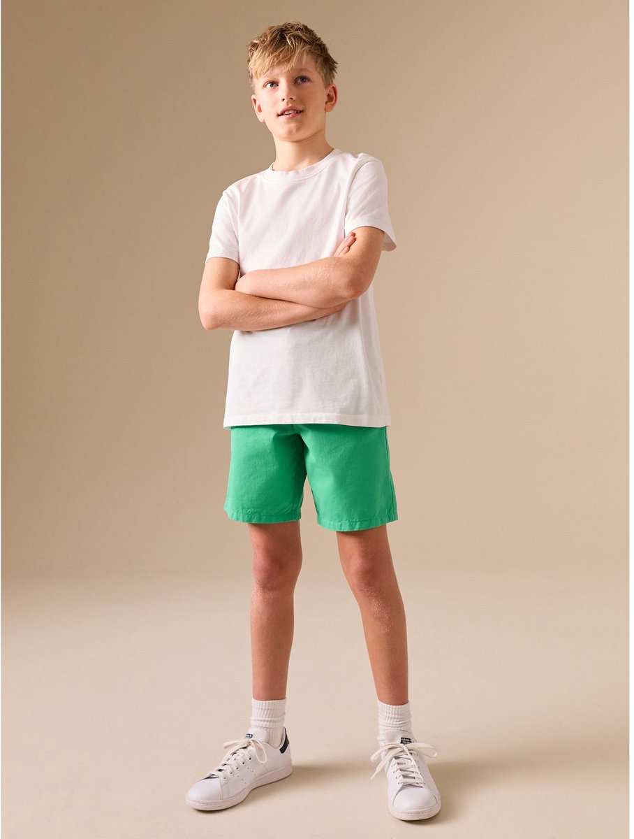Next - Jongens - Chinoshort met wassing - Groen