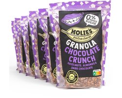 Holie's Granola Chocolate Crunch 6x 350gr - ontbijtgranen - suikervrij - gezond - vegan
