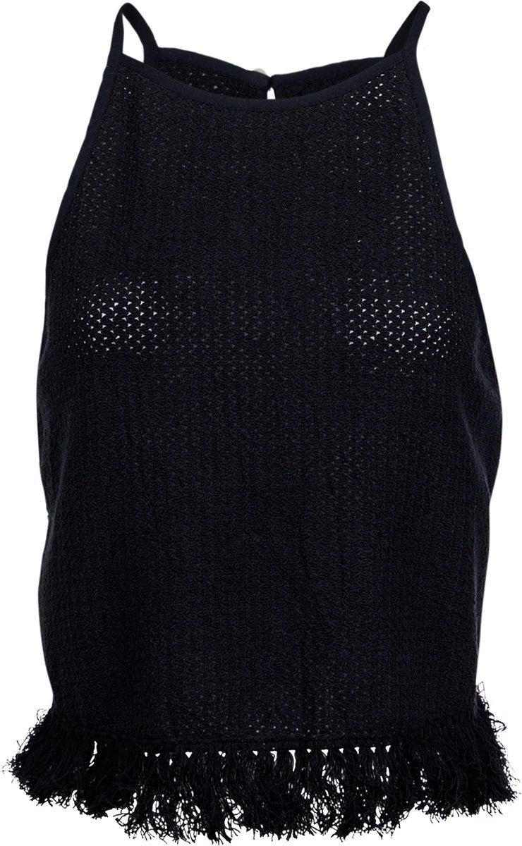 Brunotti Festilee Top Dames 100% Katoen Cropped Fit Zomer Look M Zwart