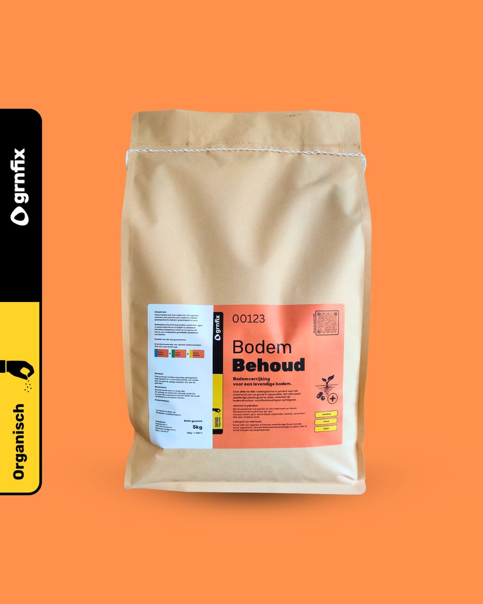 Natuurlijke bodemverbeteraar – Voeding voor 50 m² – GRNFIX BodemBehoud – 10 kg