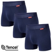 Undiemeister Boxershorts Heren - 3-Pack - Naadloos Ondergoed - Onderbroeken - Tencel - Storm Cloud (Donker blauw) - Maat L