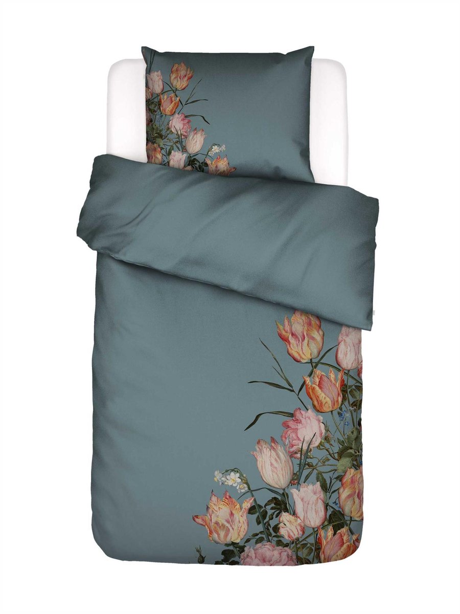 Essenza Painter's Garden Dekbedovertrek Denim Blue - Eenpersoons – 140x200/220 cm