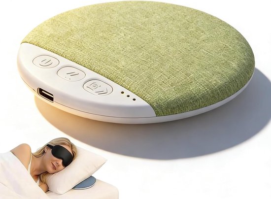 Bluetooth 5.4 Ultra Dunne Slaapspeaker voor Onder Kussen, Timer, 20-48 Uur Accu, Draadloos, Witte Ruis, Comfortabel Slapen
