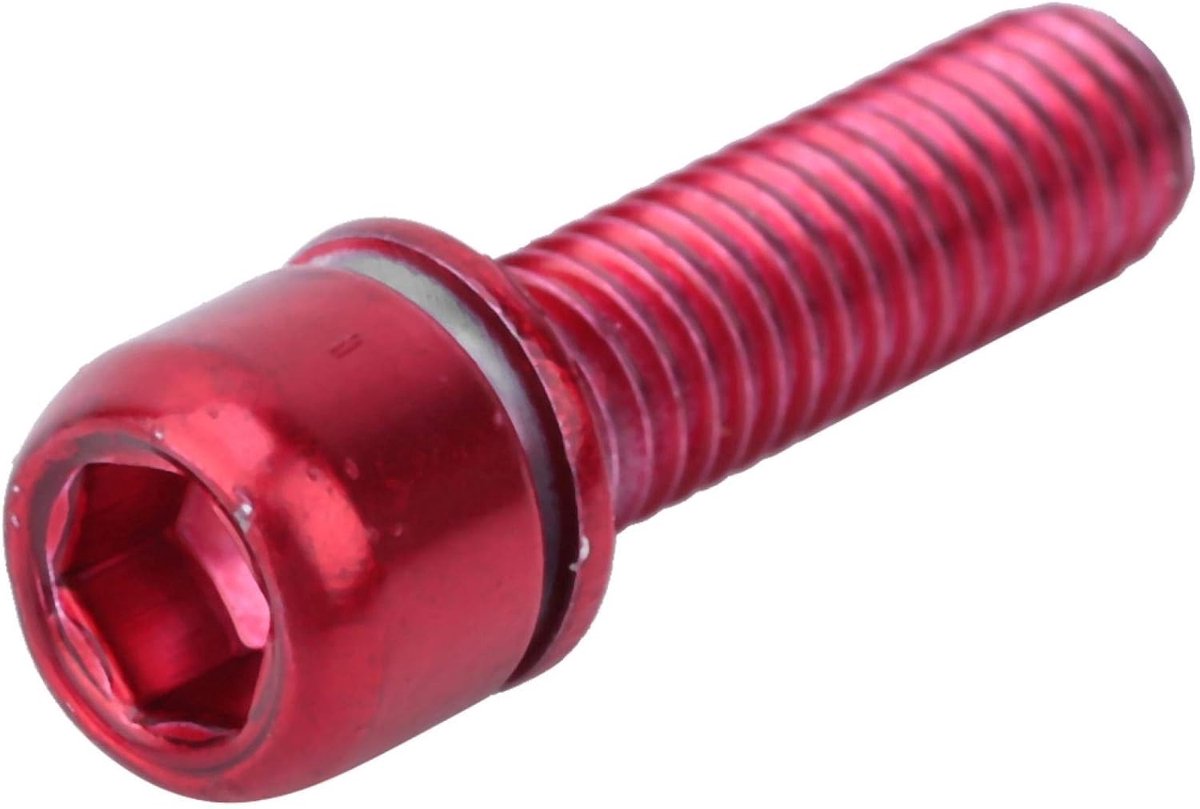 Stem Bolts - M5x18mm - Alloy Bicycle Stem Screw - Hex Screw - Stem Parts voor Fietsen - Rood thumbnail 4