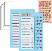 Planificateur de tâches - Tableau de planification pour construire des routines - Planificateur de jour pour enfant - Liste de tâches simple pour chaque situation - Liste de tâches pour les enfants - Blauw