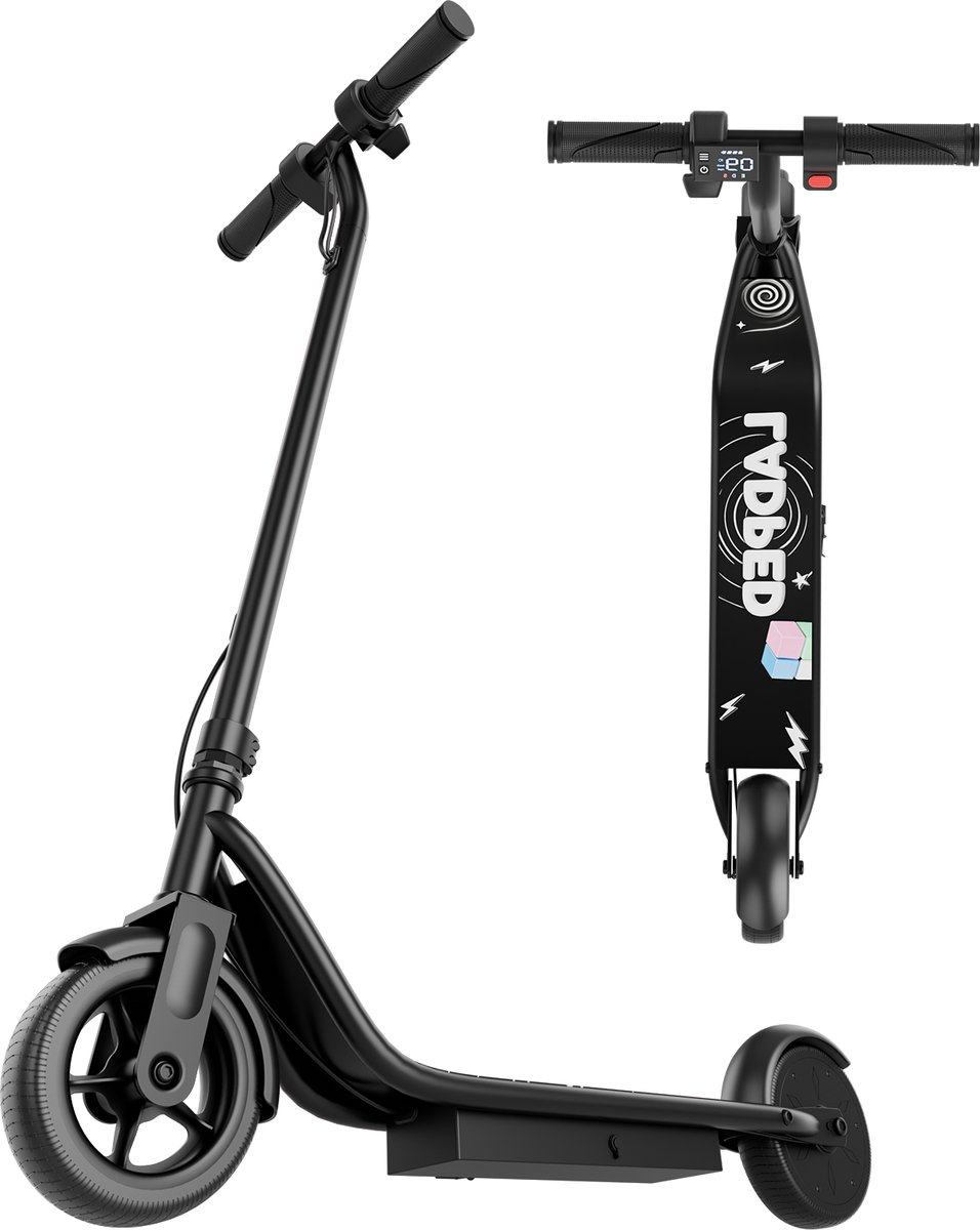 Bol.com Stay-on Ladped Zwart - Elektrische kinderstep - 15km/h - Max. 15 km - Bluetooth Speaker - LED Color Lights - NL handleiding aanbieding