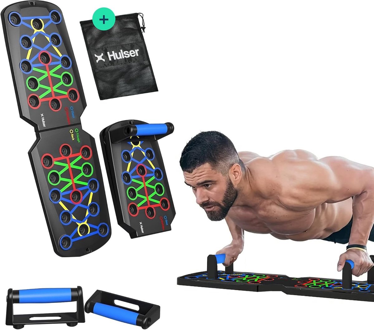 Push up bord - Fitness plank trainingsbord - Bovenlichaam trainen - 14 posities 4 spiergroepen