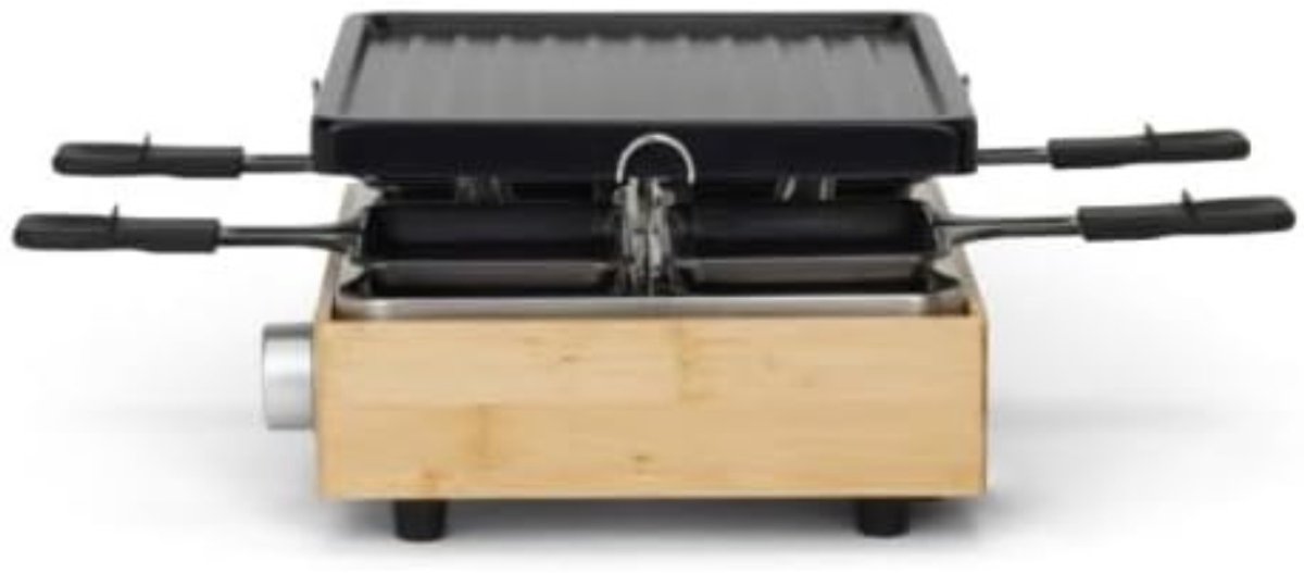 RONN® Gourmetstel 4 personen - Gourmetstellen - Gourmet - Zwart-‎ ‎26cm x 25cm x 15 cm; 2 kg