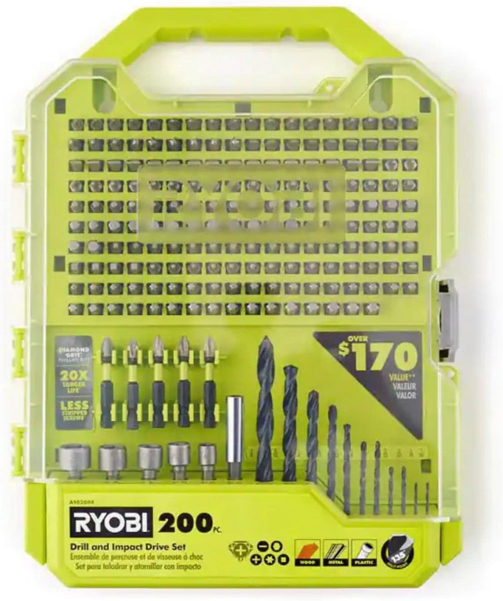 Boor en Beitels - Gereedschap Set - Klusprojecten Uitvoeren - 200 Delige Set - 31x29x4cm