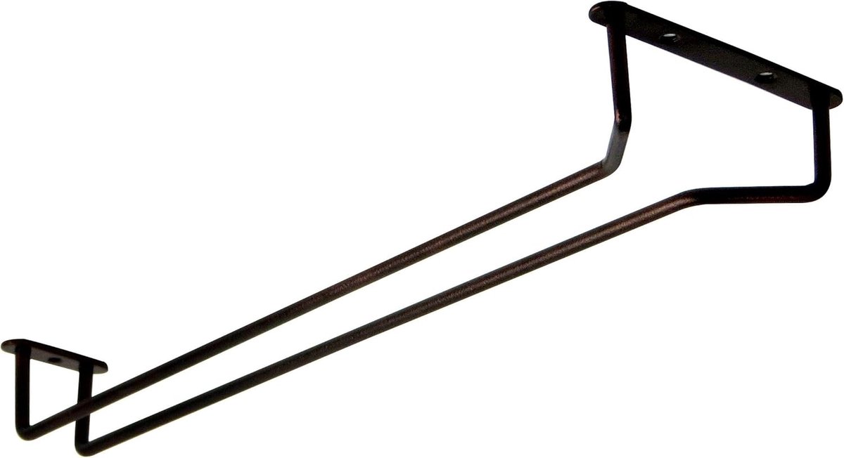 Glazen Hanger - Hangende Plank - Opslag Keuken - Roestbestendig - 406mm - Zwart