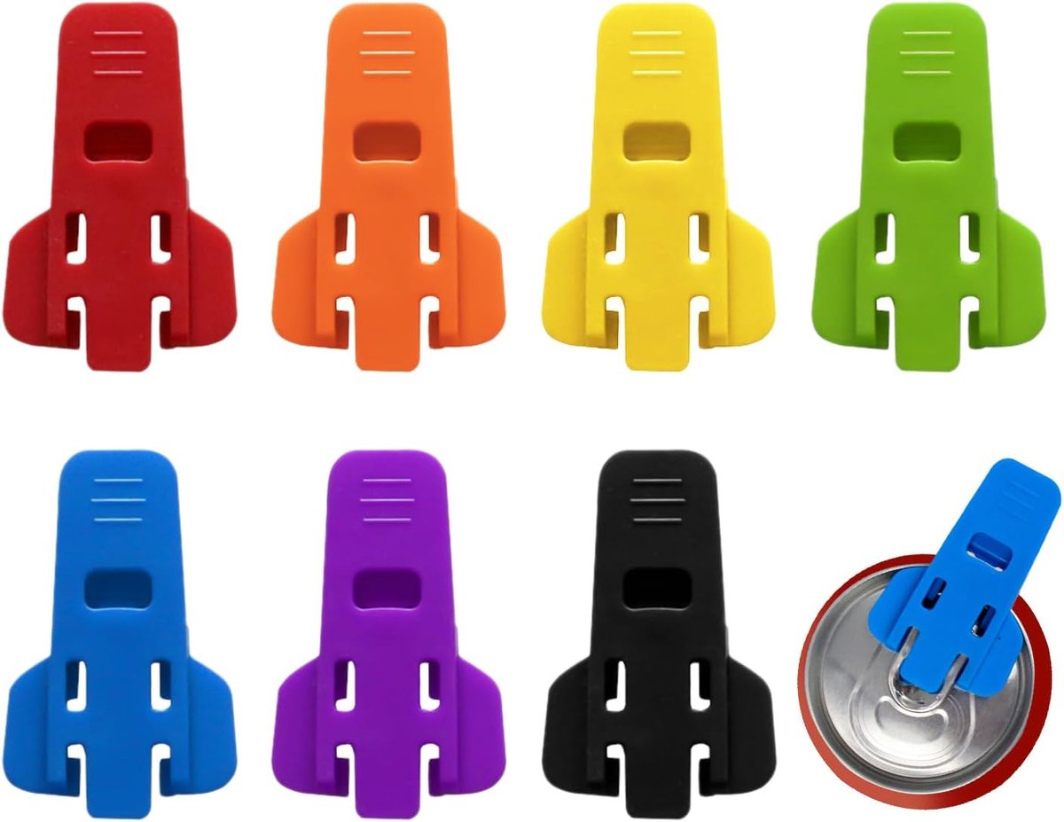 Set Blikopeners - Keukengereedschap - Drankjes Openen - 7 Stuks Kleuren - 20 x 15 x 1 cm