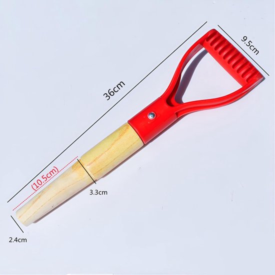 Houten Handvat - Vervangend Steel - Tuinieren Graven - Glad Gepolijst Oppervlak - 36cm Lengte — afbeelding 3