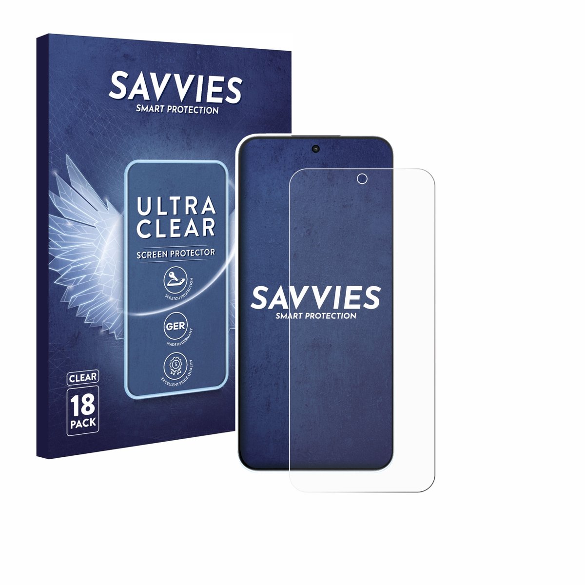 Savvies - Screenprotector voor Oppo A6s Pro - Folie Beschermfolie transparant 18 Stuks