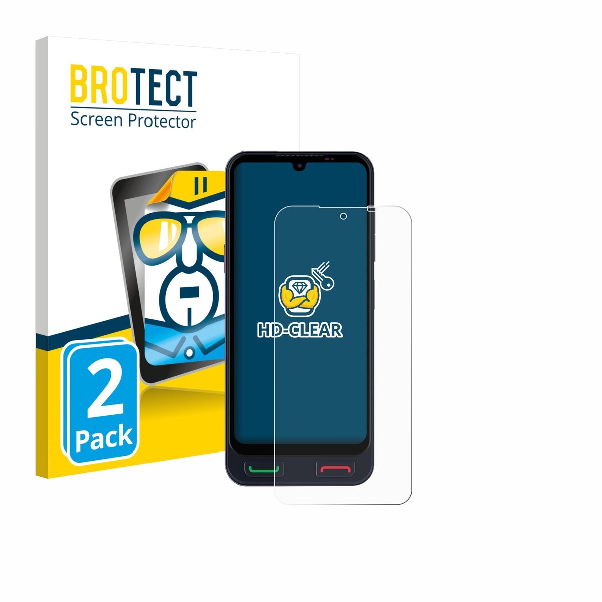 BROTECT - Screenprotector voor SPC Zeus 2 Pro - Folie Beschermfolie transparant 2 Stuks
