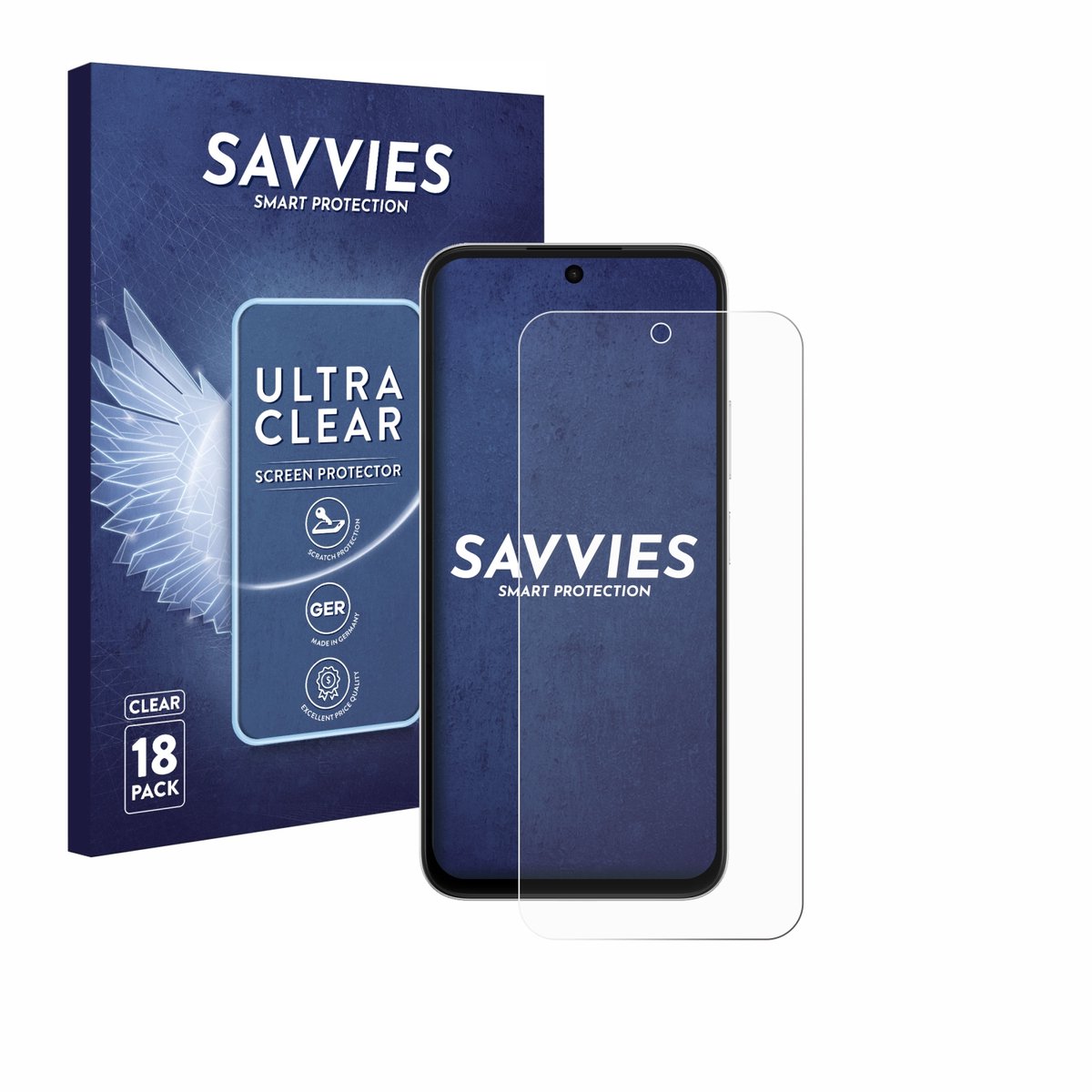 Savvies - Screenprotector voor Oppo A6s 4G - Folie Beschermfolie transparant 18 Stuks