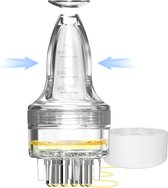 Applicator voor haarserum, snel en efficiënt, 3 ml, transparant, herbruikbaar, polycarbonaat-siliconen, vernikkeld koper