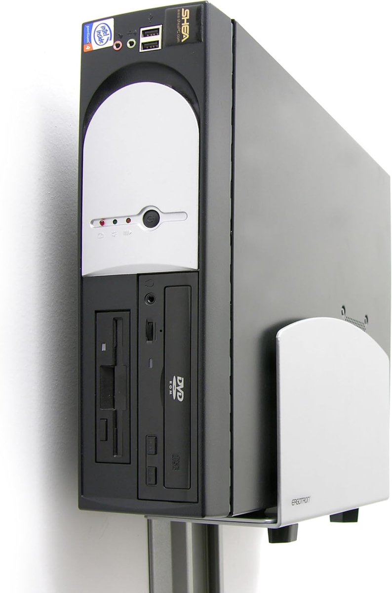 Computer Beugel - CPU Houder - Ruimte Besparen - Verstelbare Breedte - 316 cm Hoog - Zilver