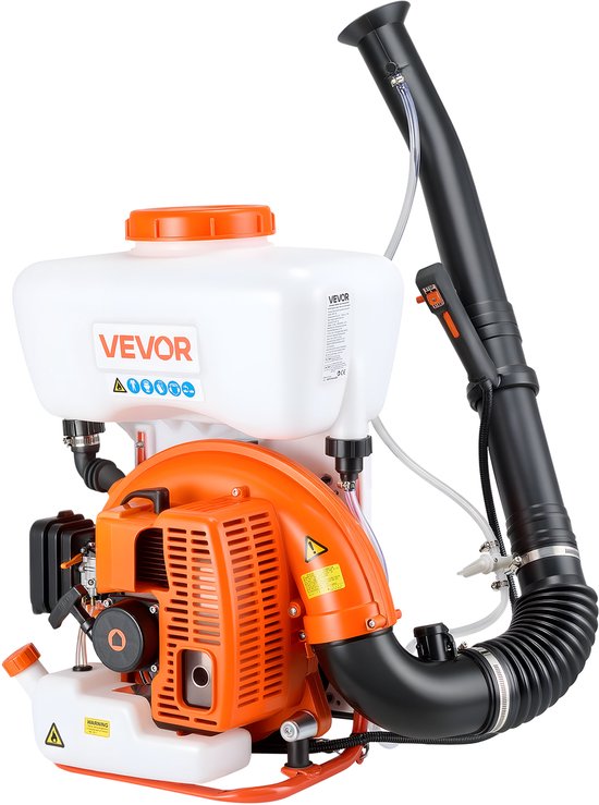 VEVOR Rugsproeier, 63 CC, 3 Pk Motor, Gasaangedreven Sproeier met 16 Liter Tank, Poeder- en Vloeistofnevelsysteem, voor Tuinieren en Landbouw, Groentekassen van Merkloos	 — afbeelding 2