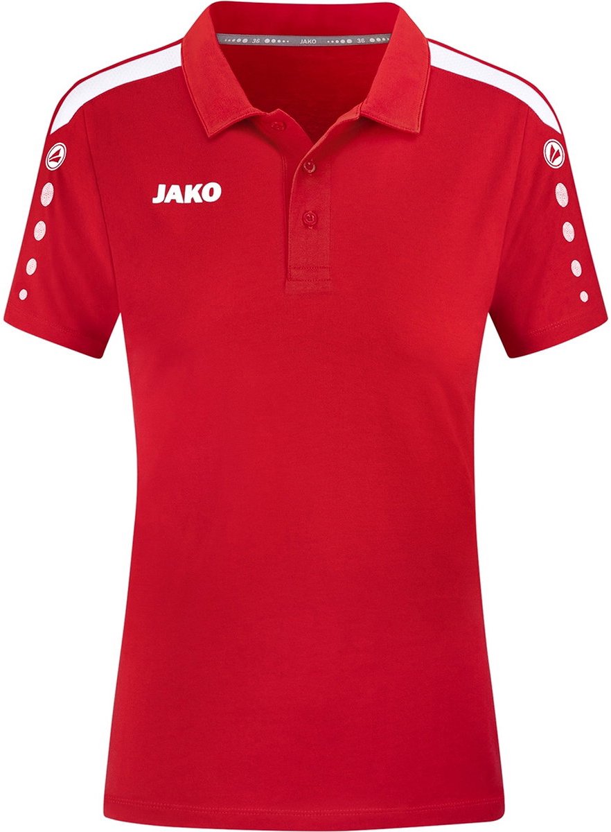 JAKO Power Polo Dames Rood Maat 36
