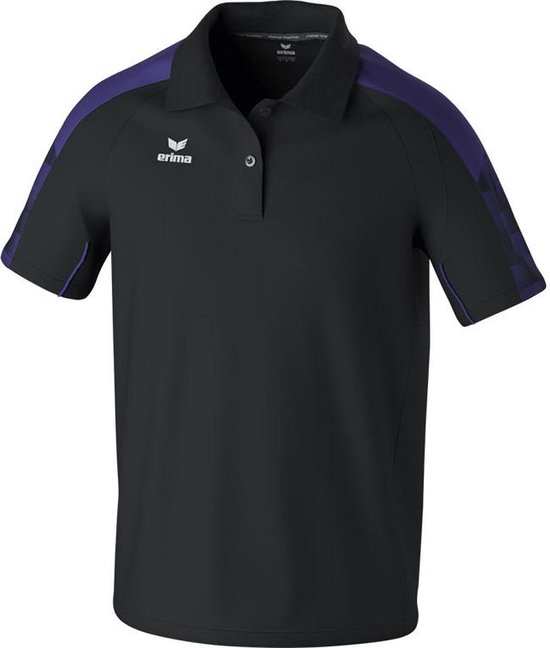 Erima Evo Star Polo Heren - Zwart / Violet | Maat: 4XL