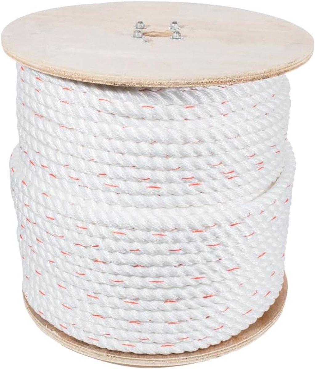 Touw Gedraaid Poly-Dacron - Sterk Utility Touw - Veelzijdig Bevestigen - Gevlochten Polyester Hoes - 250 Voet 3/4 Inch